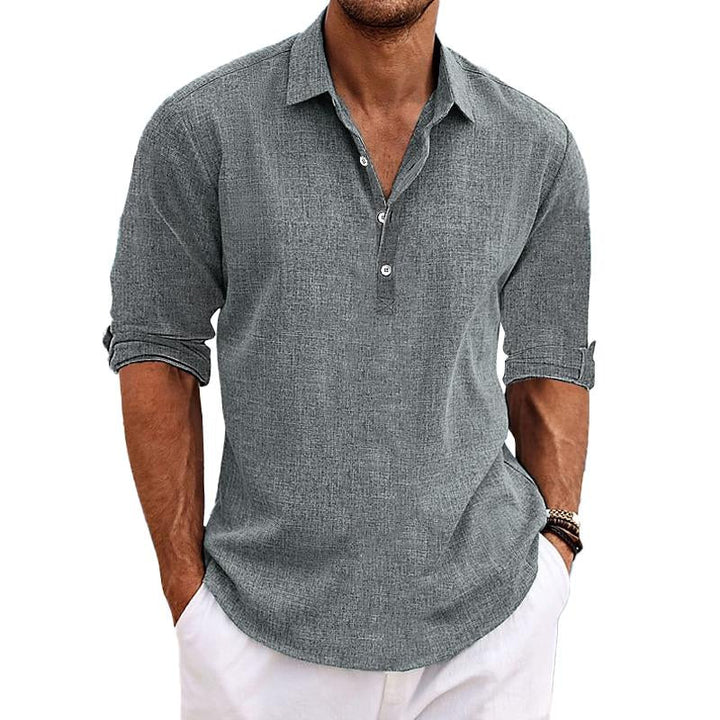 Brandon - Casual solid pullover shirt