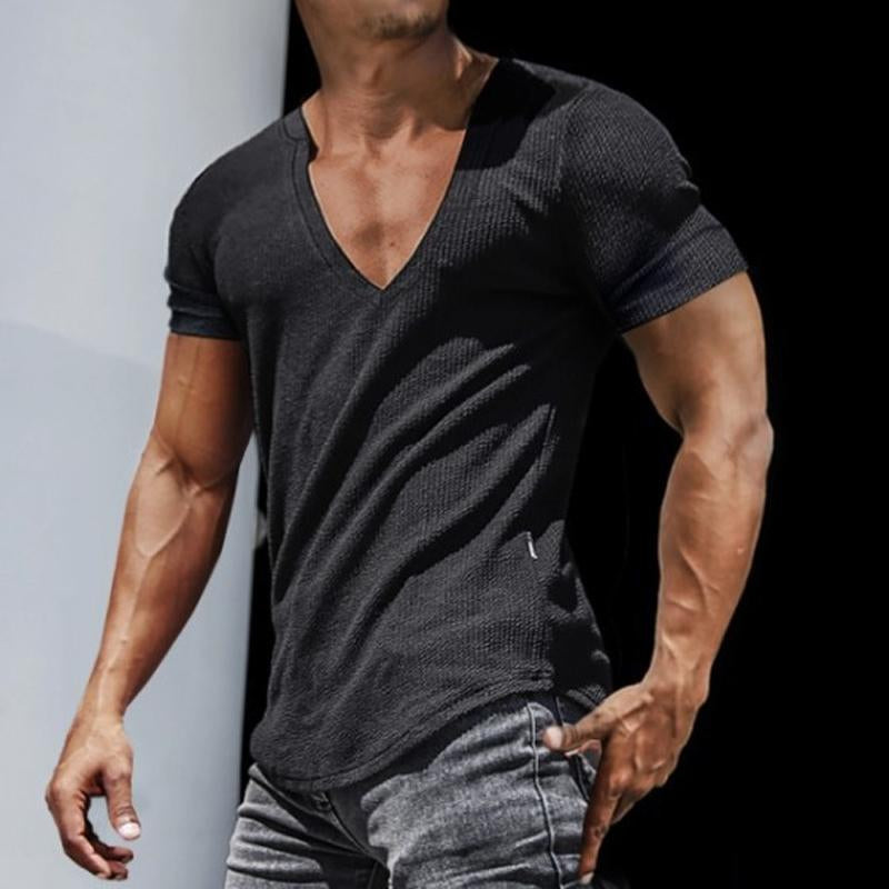 Emmett - Slim fit sport v-neck t-shirt