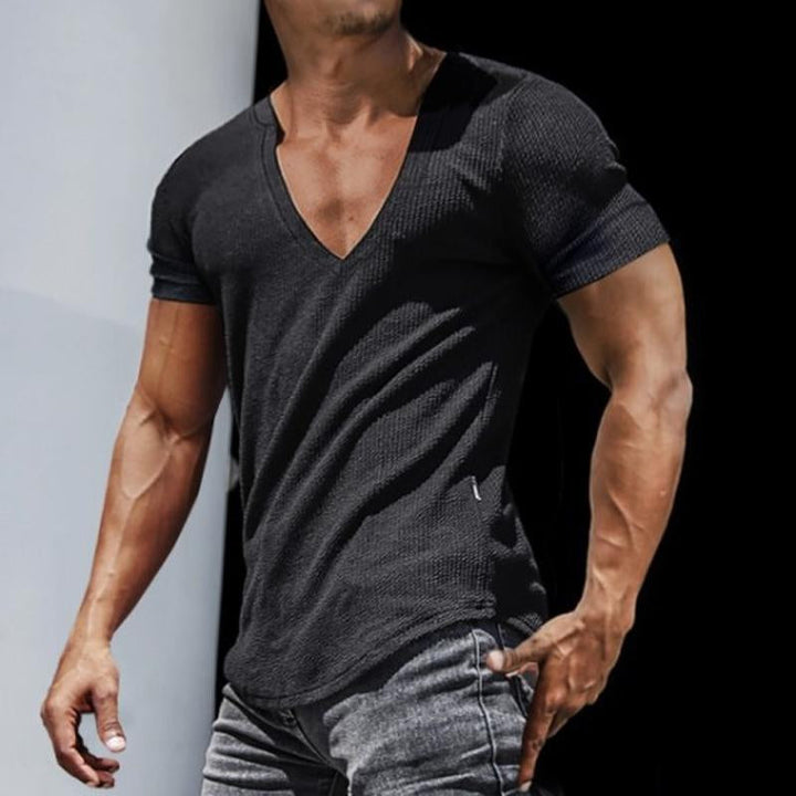 Emmett - Slim fit sport v-neck t-shirt