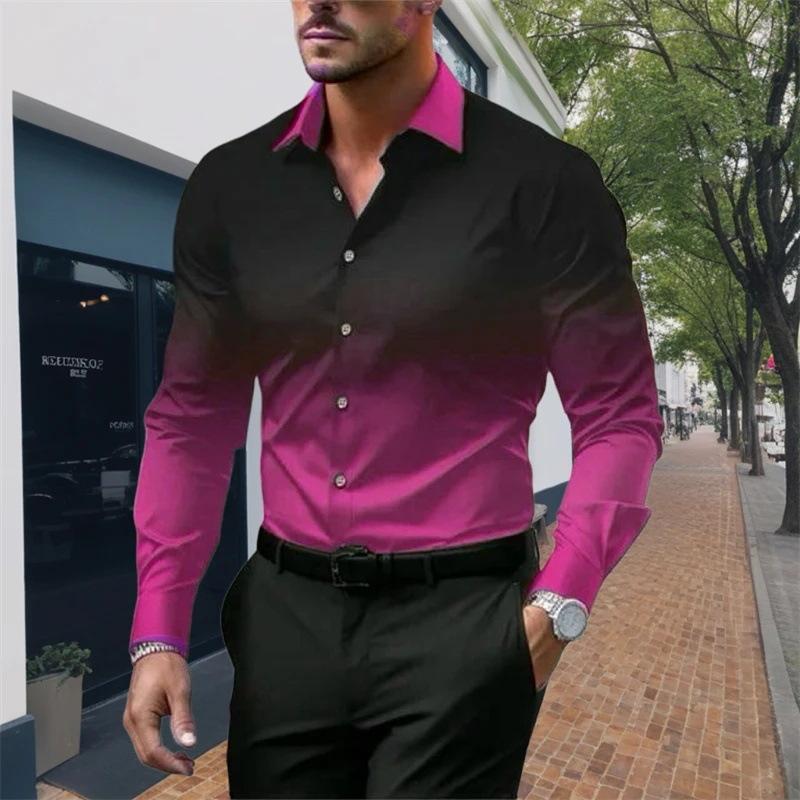 Eric - Gradient Lapel Button Shirt
