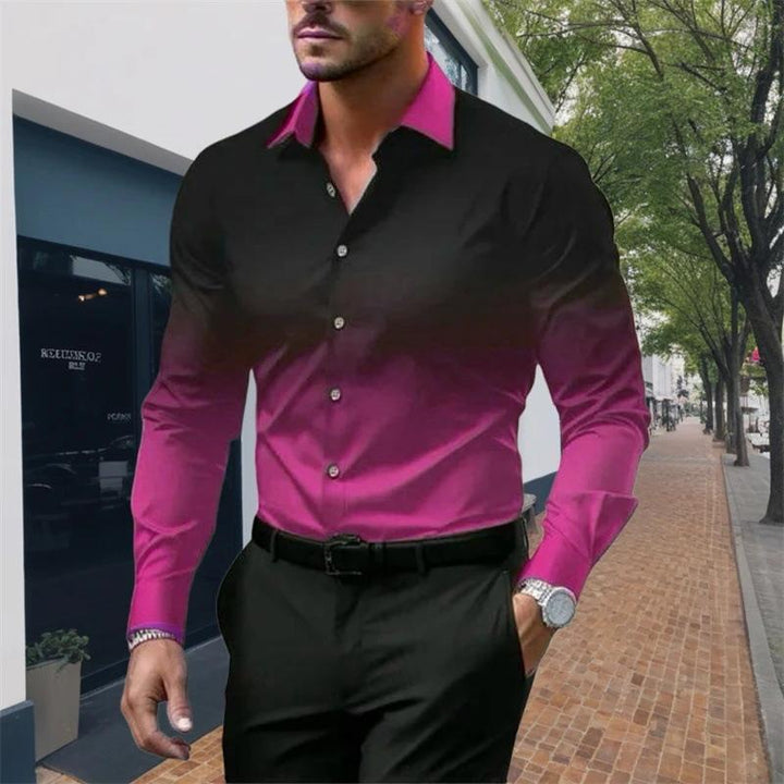 Eric - Gradient Lapel Button Shirt