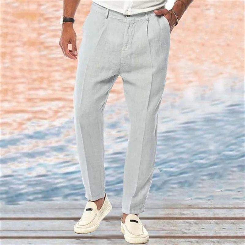 Sebastian - Solid linen pants