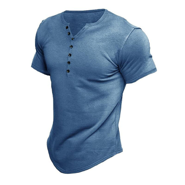 Archer - Short sleeve solid button t-shirt