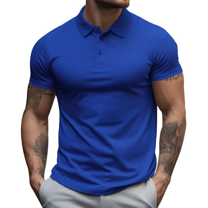 Miles - Men's Solid Slim Fit Short Sleeve Casual Polo Shirt