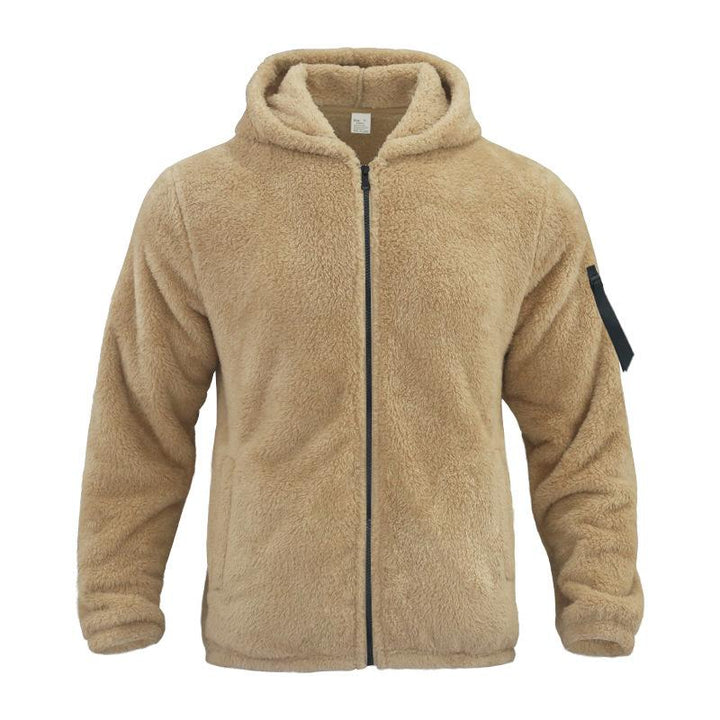 Emiliano - Men's Plain Double Fleece Oversized Hooded Jacket