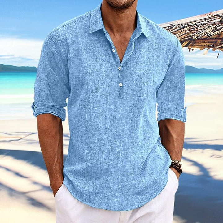 Brandon - Casual solid pullover shirt