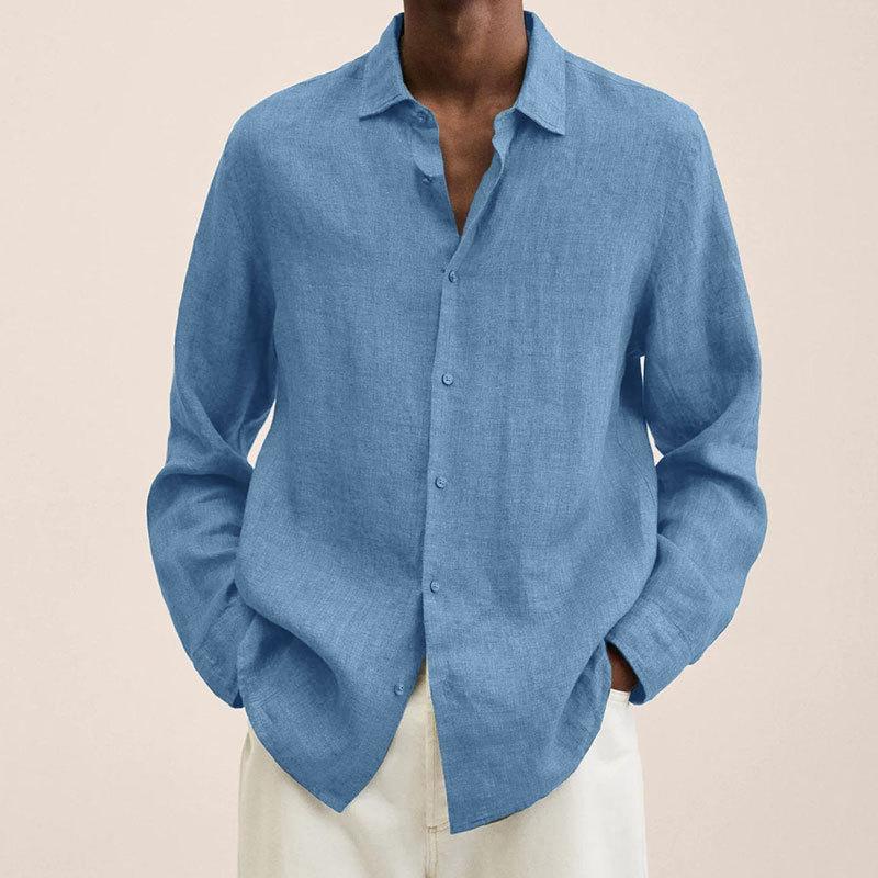 Brooks - Lapel long sleeve loose shirt