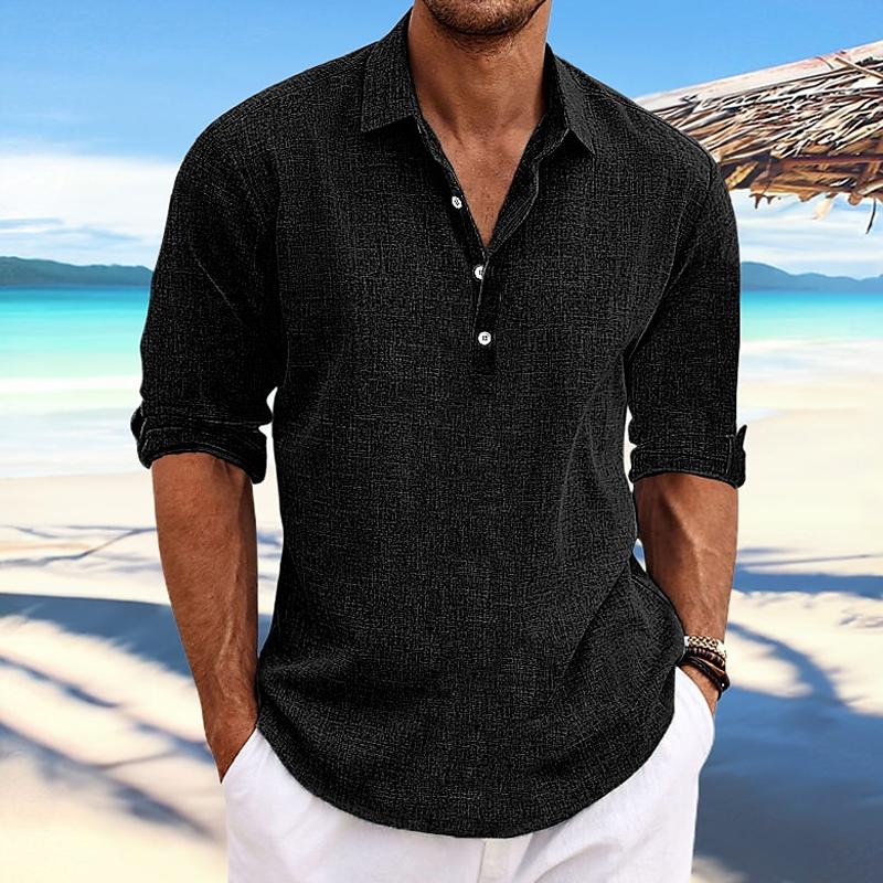 Brandon - Casual solid pullover shirt