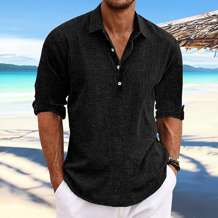 Brandon - Casual solid pullover shirt