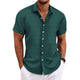 Felix - Cotton linen striped lapel shirt