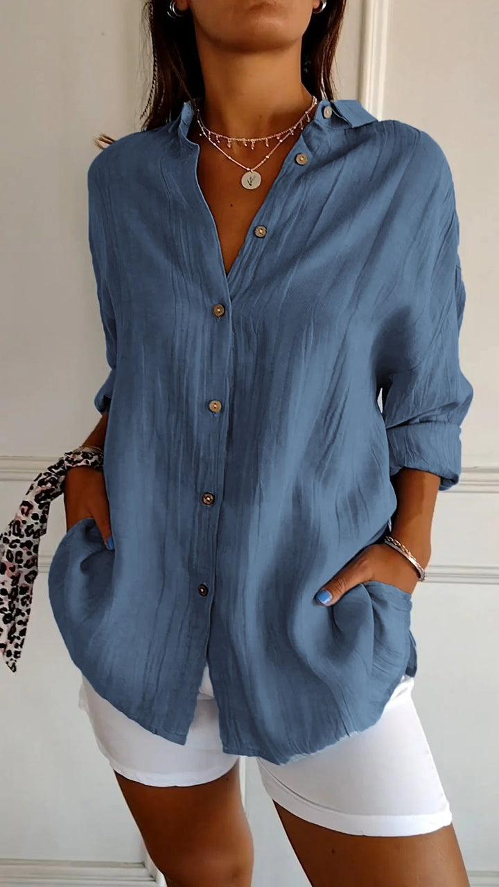 Women’s Oversized Button Blouse | Casual