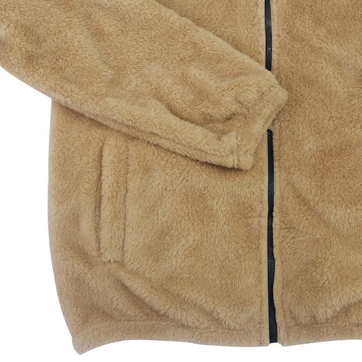 Emiliano - Men's Plain Double Fleece Oversized Hooded Jacket