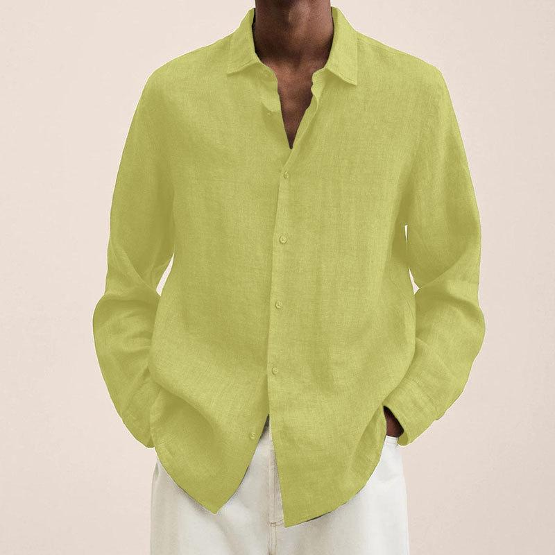 Brooks - Lapel long sleeve loose shirt