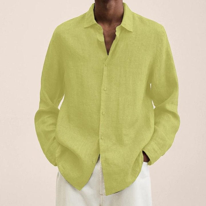 Brooks - Lapel long sleeve loose shirt