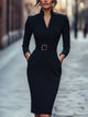 Women’s Elegant Belted Dress | Midi