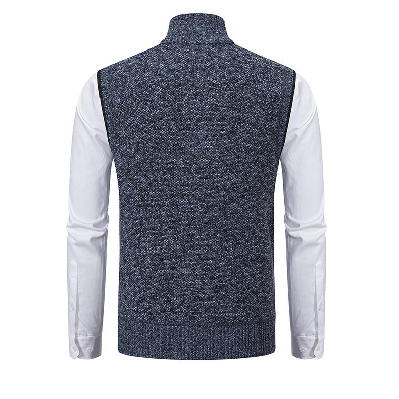 Men’s Zip-Up Knitted Vest | Sleeveless