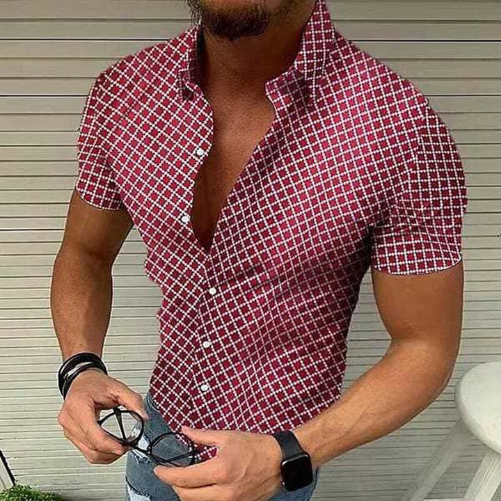 Weston - Casual printed lapel shirt for men