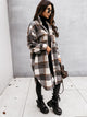 Women’s Checked Shirt Coat | Long