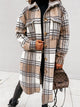 Women’s Checked Shirt Coat | Long