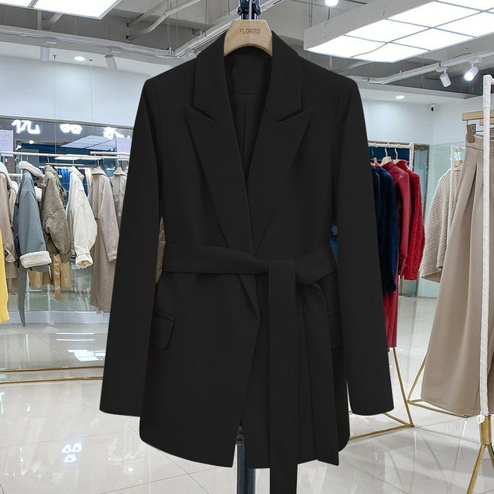Women’s Belted Long Blazer | Structured