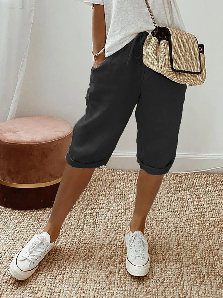 Women's Knee-Length Shorts | With Drawstring