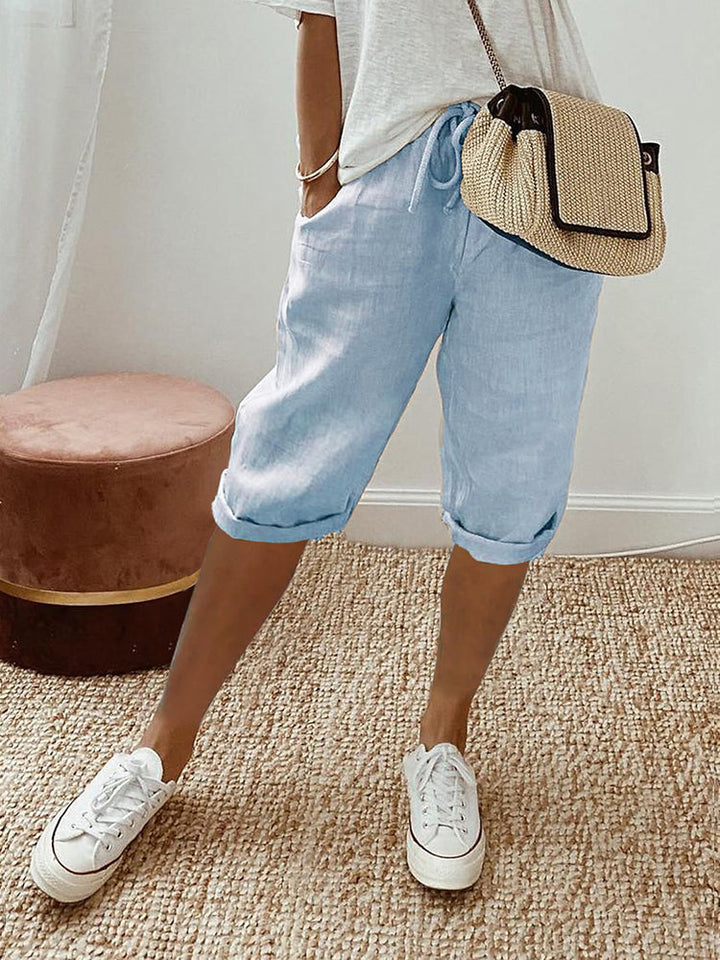 Women's Knee-Length Shorts | With Drawstring