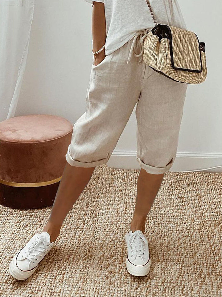 Women's Knee-Length Shorts | With Drawstring
