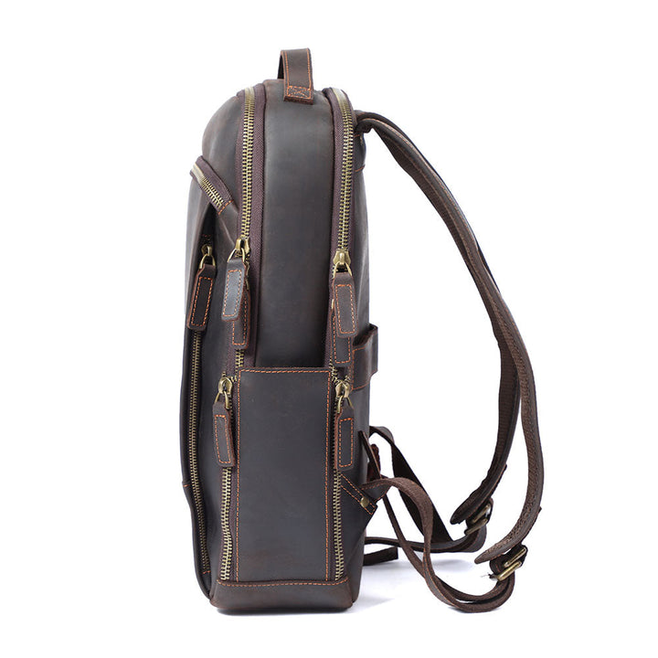 Manuel - Leather Laptop Backpack