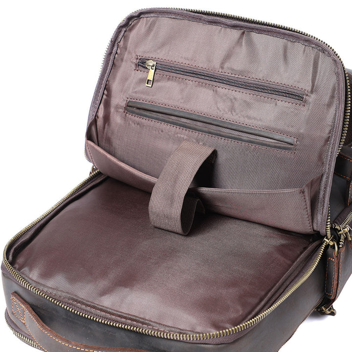Manuel - Leather Laptop Backpack