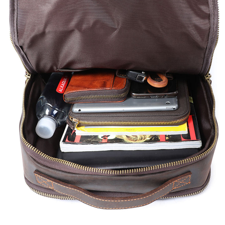 Manuel - Leather Laptop Backpack