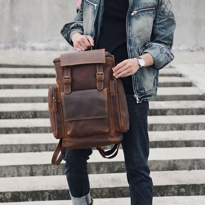 Marco - Leather Laptop Backpack