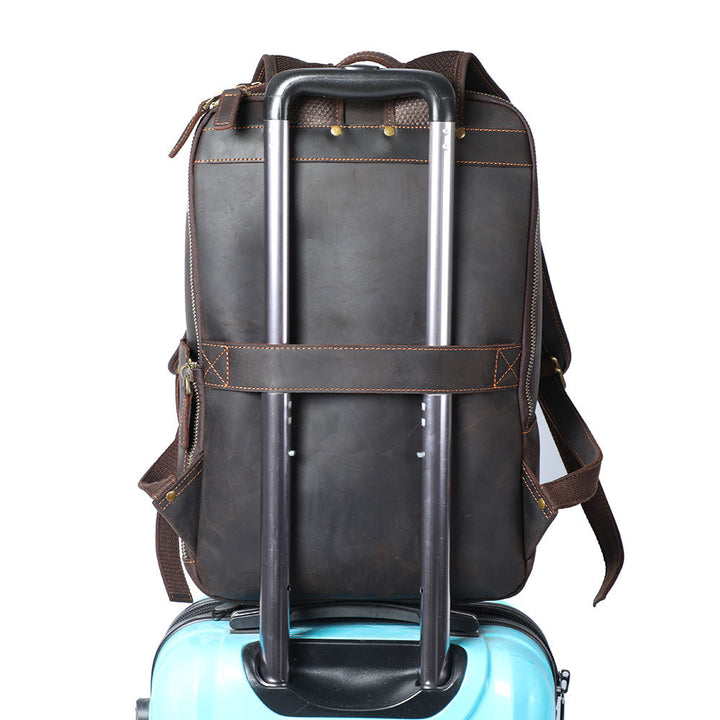 Manuel - Leather Laptop Backpack