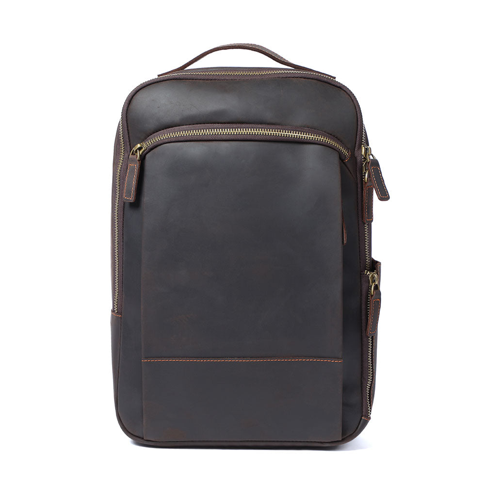 Manuel - Leather Laptop Backpack