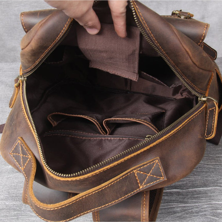 Lucien - Brown Leather Backpacks