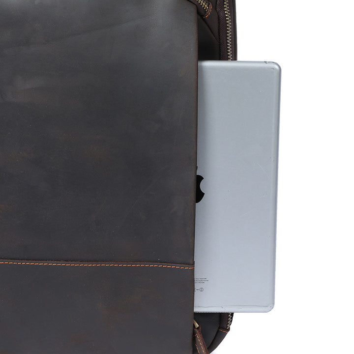 Manuel - Leather Laptop Backpack