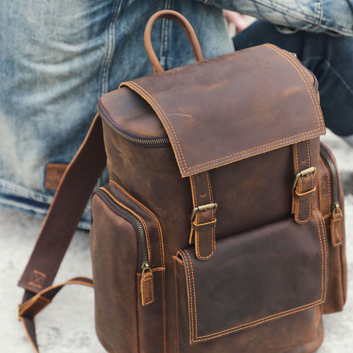 Marco - Leather Laptop Backpack