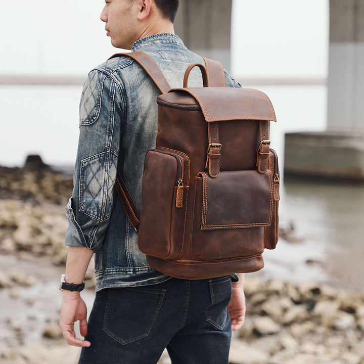 Marco - Leather Laptop Backpack