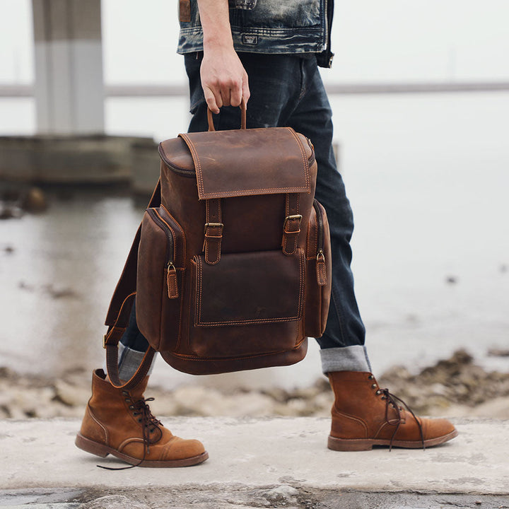 Marco - Leather Laptop Backpack