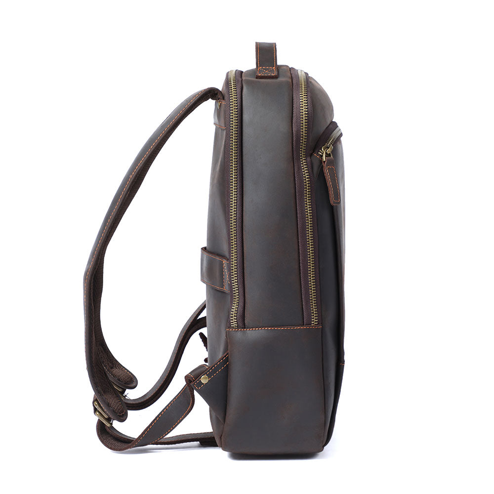 Manuel - Leather Laptop Backpack