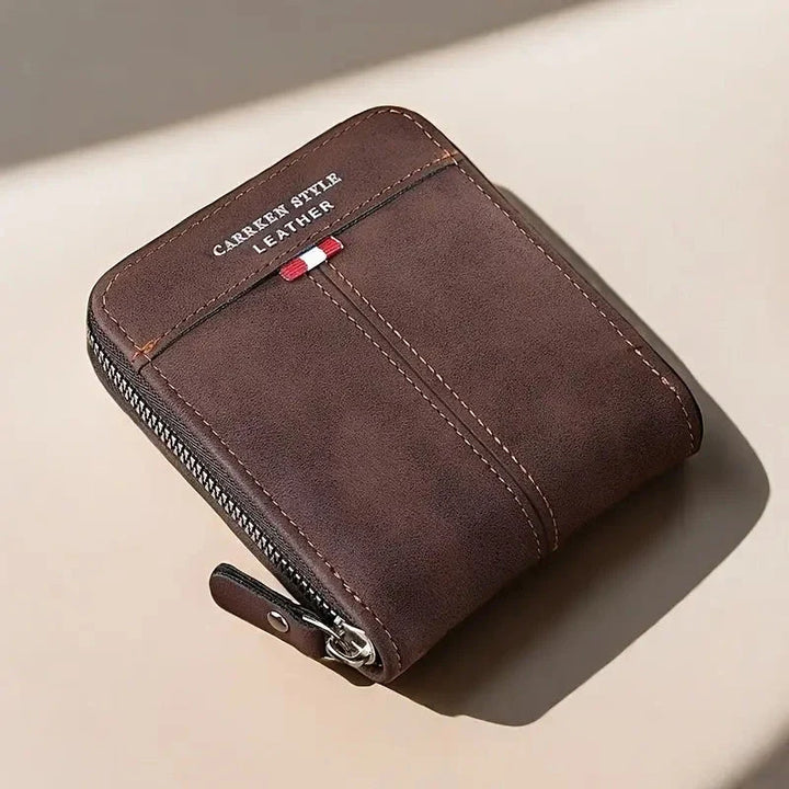 Men’s Compact Zip Wallet | Multi-Card Organizer