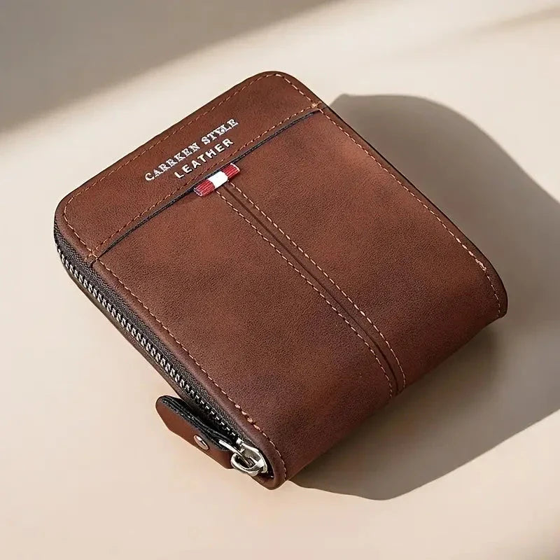Men’s Compact Zip Wallet | Multi-Card Organizer