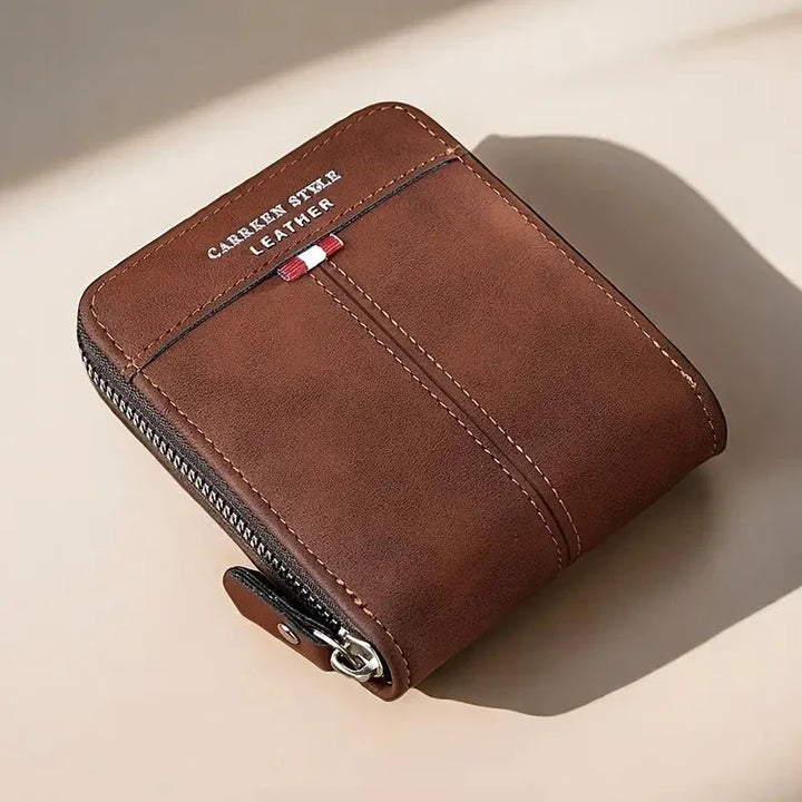 Men’s Compact Zip Wallet | Multi-Card Organizer