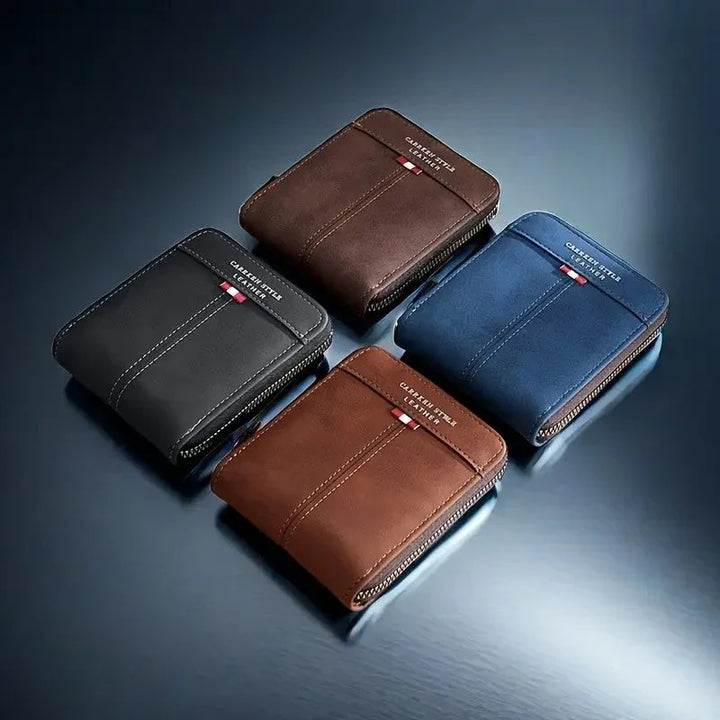 Men’s Compact Zip Wallet | Multi-Card Organizer
