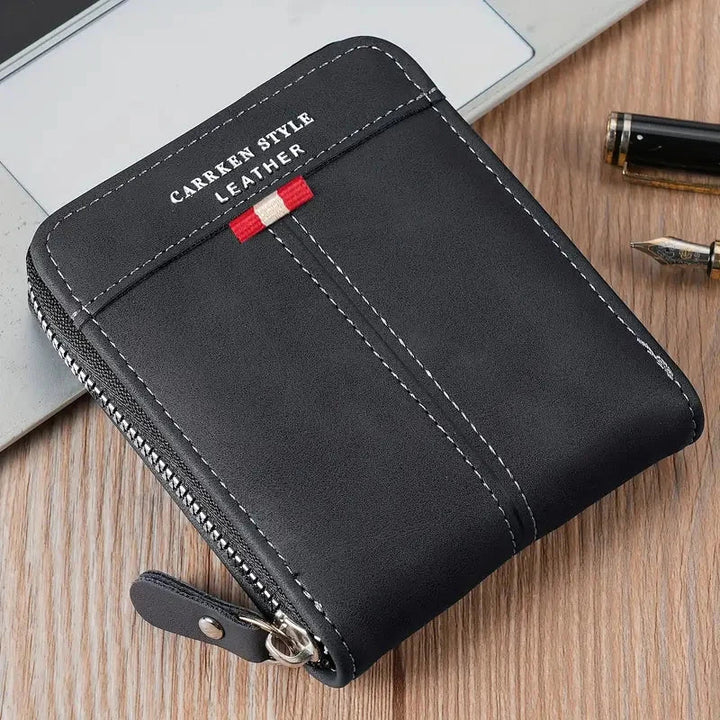 Men’s Compact Zip Wallet | Multi-Card Organizer