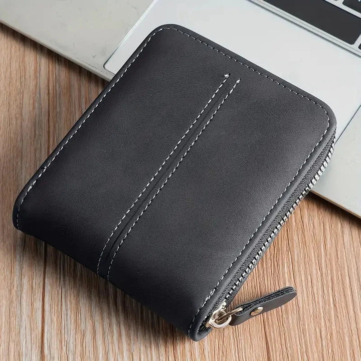 Men’s Compact Zip Wallet | Multi-Card Organizer