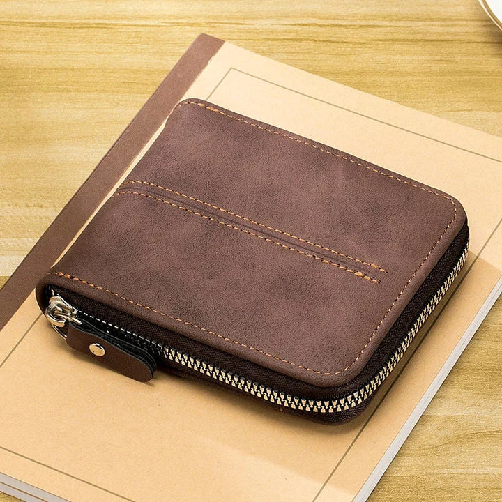 Men’s Compact Zip Wallet | Multi-Card Organizer