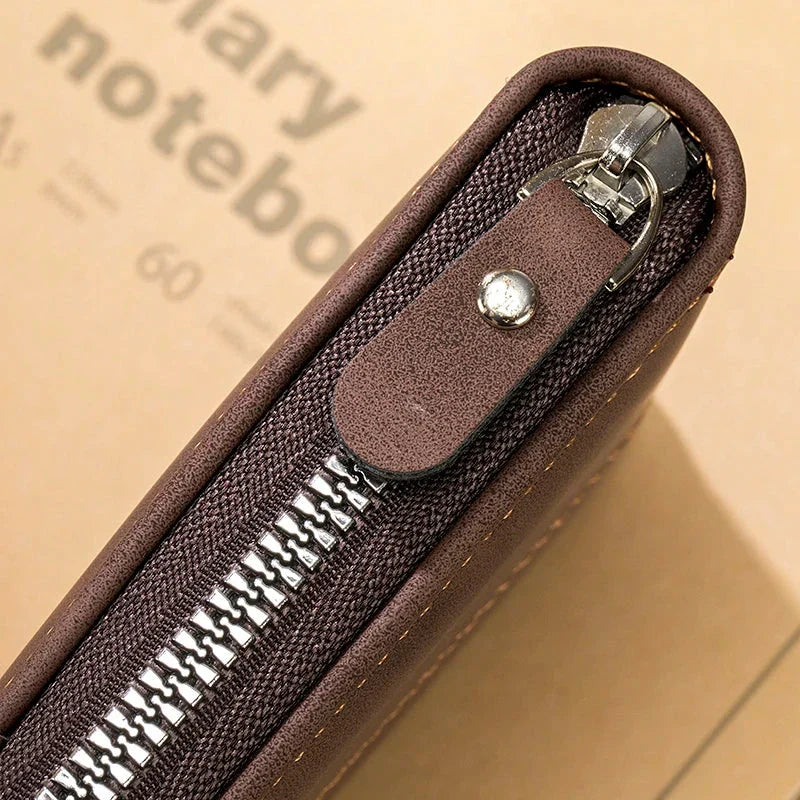 Men’s Compact Zip Wallet | Multi-Card Organizer