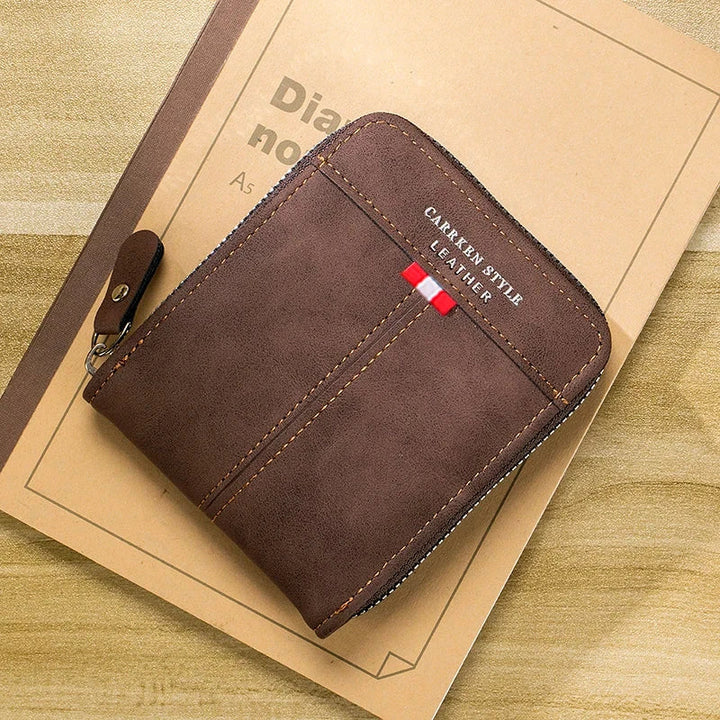 Men’s Compact Zip Wallet | Multi-Card Organizer