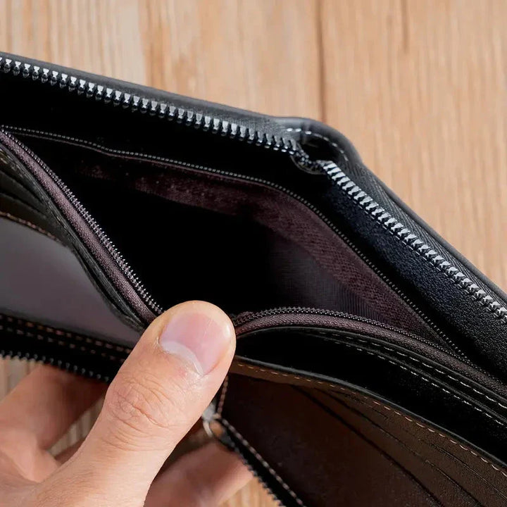 Men’s Compact Zip Wallet | Multi-Card Organizer