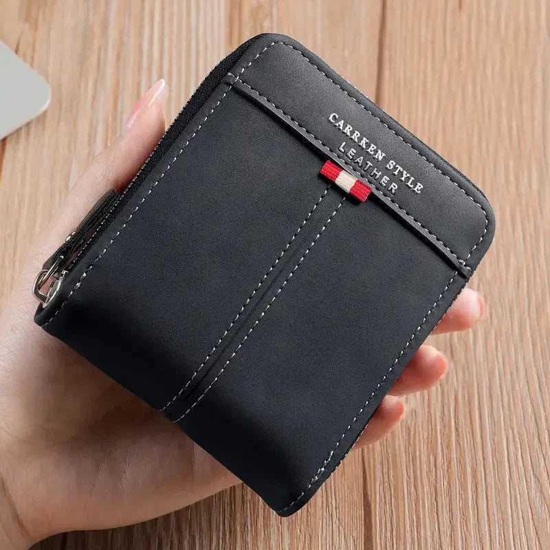 Men’s Compact Zip Wallet | Multi-Card Organizer